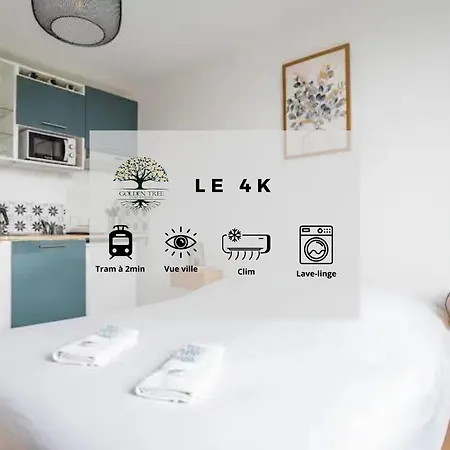 Le 4k - Vue Degagee, Clim, Gare 10min A Pied *
